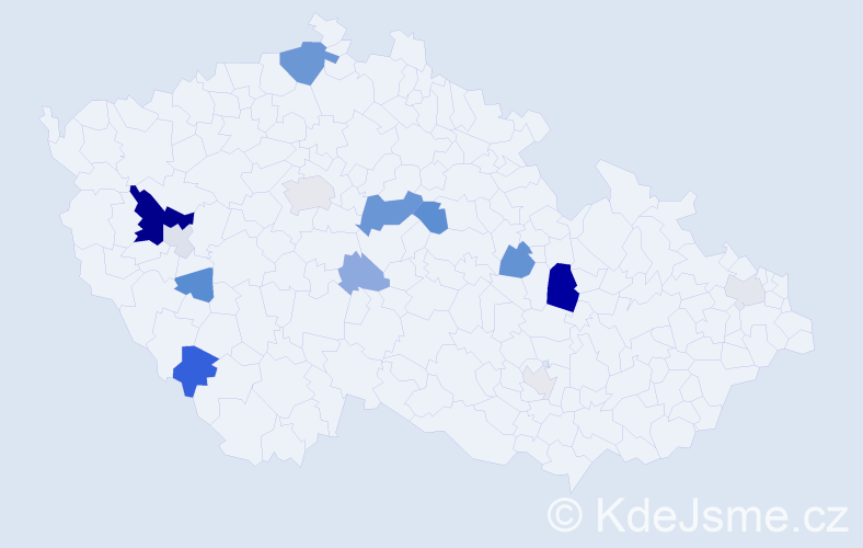 Příjmení: 'Grubrová', počet výskytů 39 v celé ČR