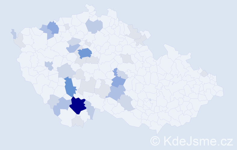 Příjmení: 'Posekaná', počet výskytů 114 v celé ČR