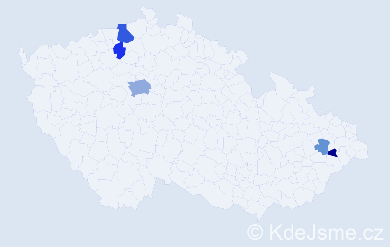 Příjmení: 'Plánická', počet výskytů 13 v celé ČR