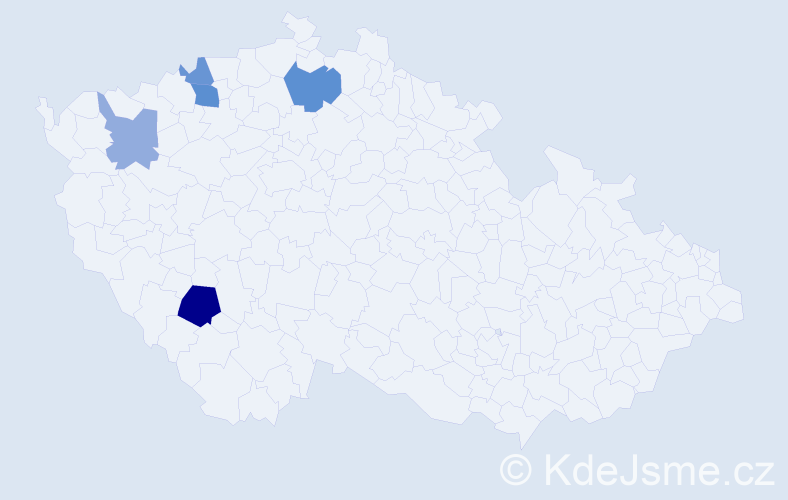 Příjmení: 'Virostek', počet výskytů 9 v celé ČR