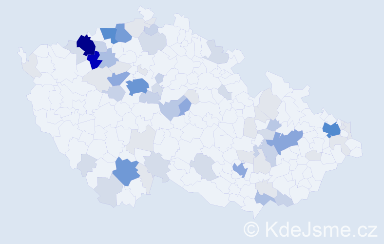 Příjmení: 'Gunár', počet výskytů 246 v celé ČR