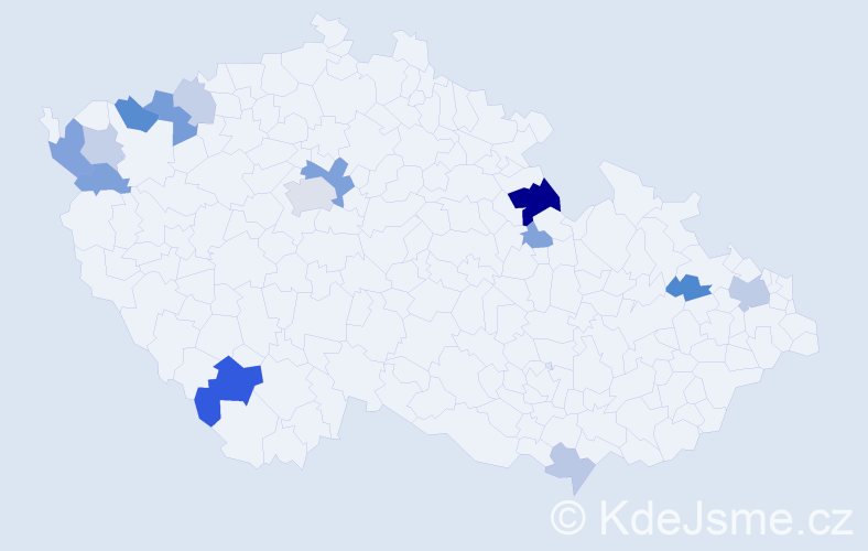 Příjmení: 'Országh', počet výskytů 30 v celé ČR