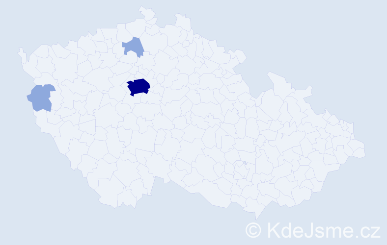 Příjmení: 'Chopa', počet výskytů 8 v celé ČR