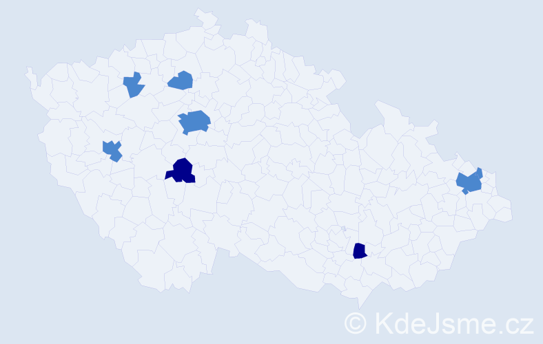 Příjmení: 'Saunders', počet výskytů 12 v celé ČR
