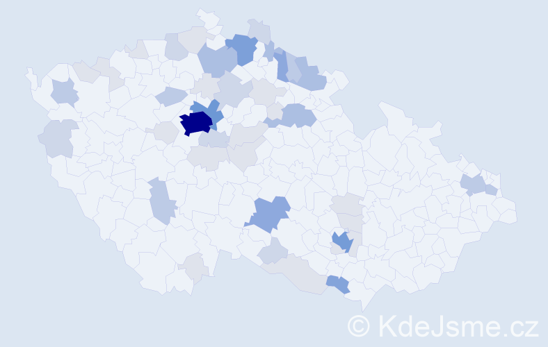 Příjmení: 'Lauer', počet výskytů 135 v celé ČR