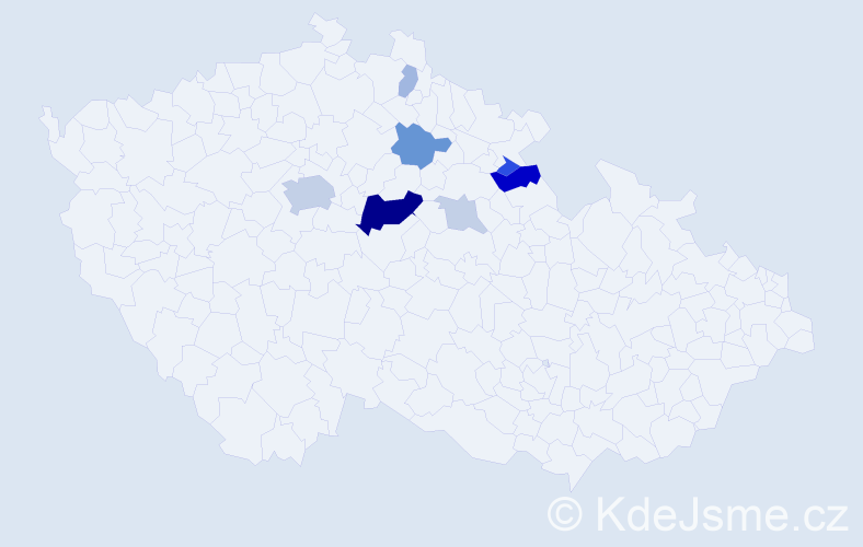 Příjmení: 'Debelka', počet výskytů 22 v celé ČR