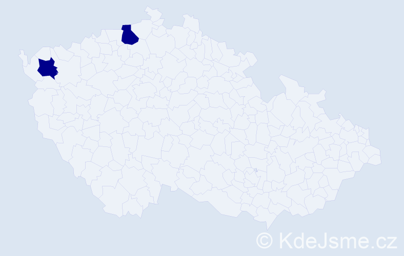 Příjmení: 'Wirlová', počet výskytů 4 v celé ČR