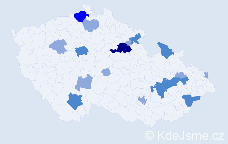 Příjmení: 'Baluchová', počet výskytů 33 v celé ČR