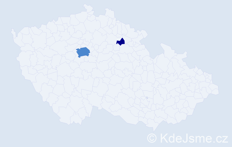 Příjmení: 'Palval', počet výskytů 4 v celé ČR