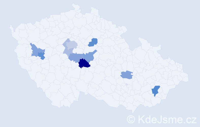 Příjmení: 'Ruttner', počet výskytů 20 v celé ČR