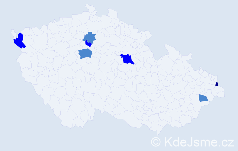 Příjmení: 'Dobsová', počet výskytů 12 v celé ČR