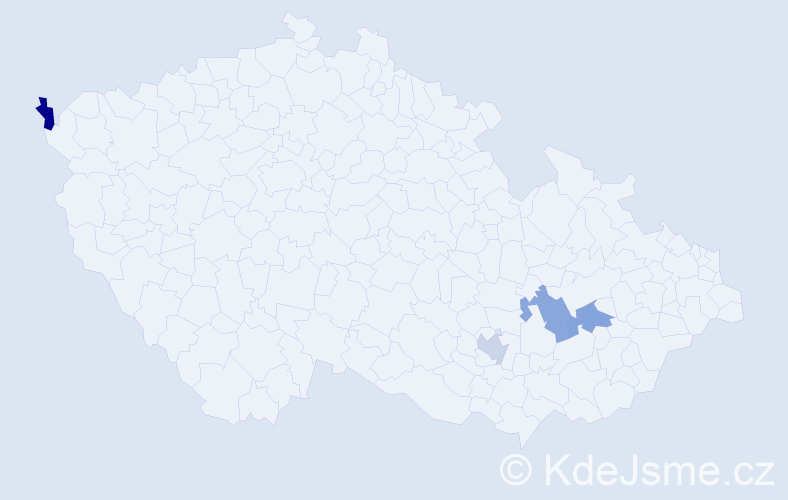 Příjmení: 'Dovdon', počet výskytů 4 v celé ČR