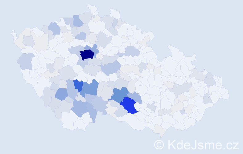 Příjmení: 'Kotrba', počet výskytů 709 v celé ČR
