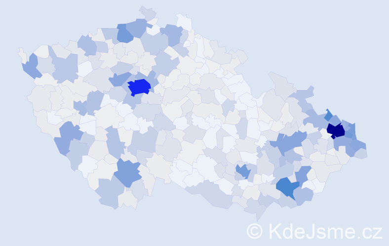 Příjmení: 'Duda', počet výskytů 2362 v celé ČR