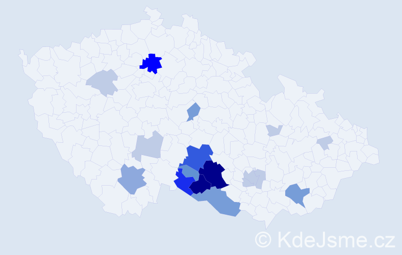 Příjmení: 'Kasáček', počet výskytů 62 v celé ČR