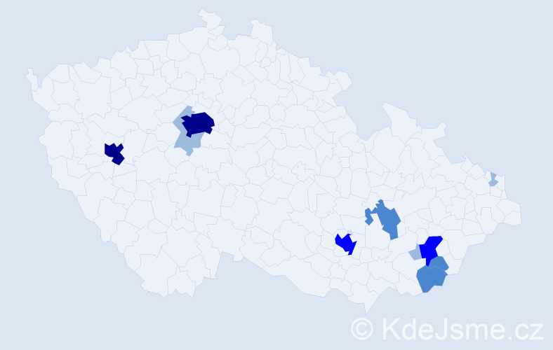 Příjmení: 'Papírková', počet výskytů 23 v celé ČR