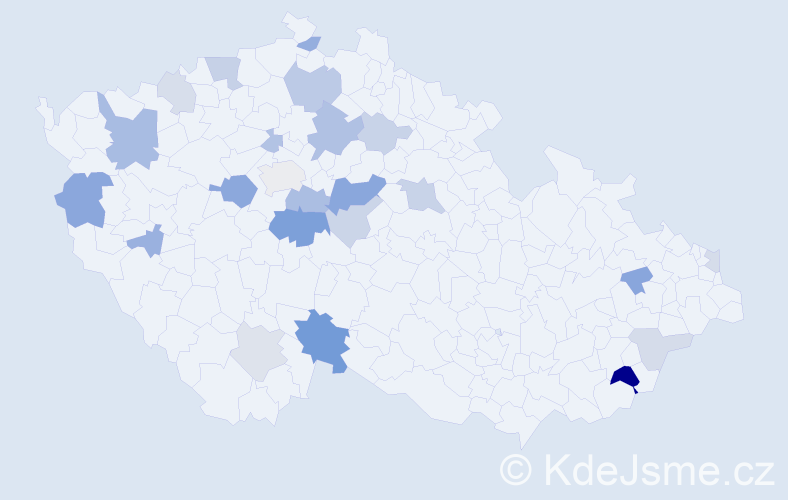 Příjmení: 'Kotraba', počet výskytů 48 v celé ČR