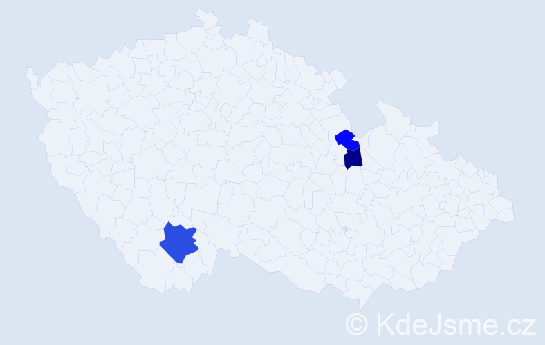 Příjmení: 'Sperger', počet výskytů 5 v celé ČR