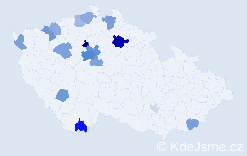 Příjmení: 'Plyska', počet výskytů 41 v celé ČR