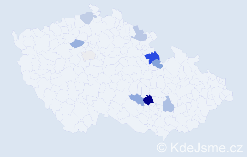 Příjmení: 'Herzlíková', počet výskytů 14 v celé ČR