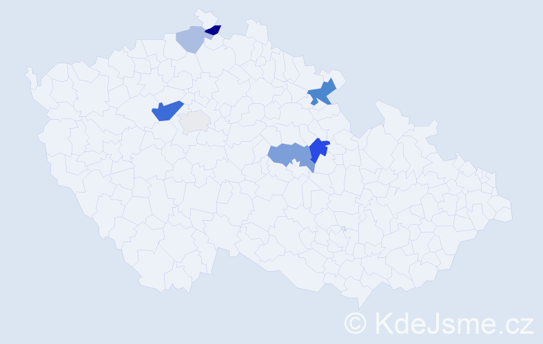 Příjmení: 'Búžik', počet výskytů 16 v celé ČR