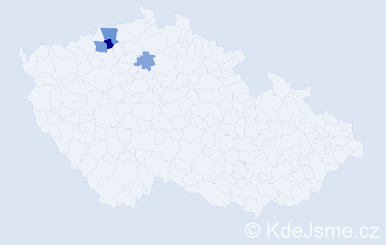 Příjmení: 'Šlemer', počet výskytů 8 v celé ČR