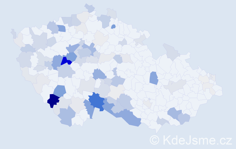 Příjmení: 'Frühauf', počet výskytů 358 v celé ČR