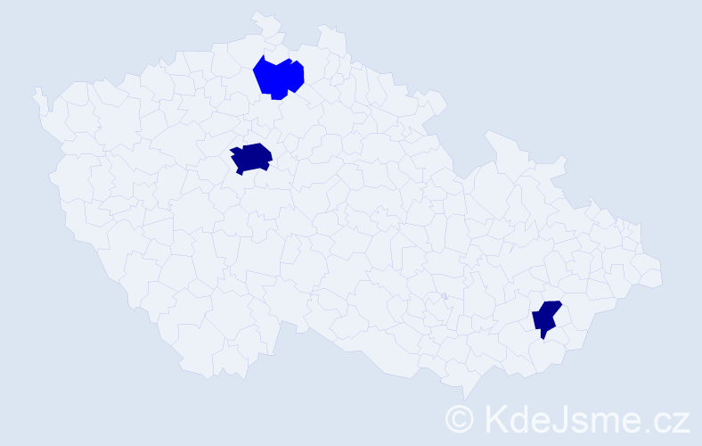Příjmení: 'Tsogoo', počet výskytů 5 v celé ČR