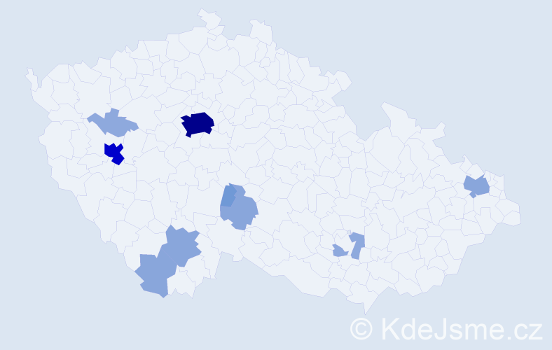 Příjmení: 'Mayr', počet výskytů 30 v celé ČR