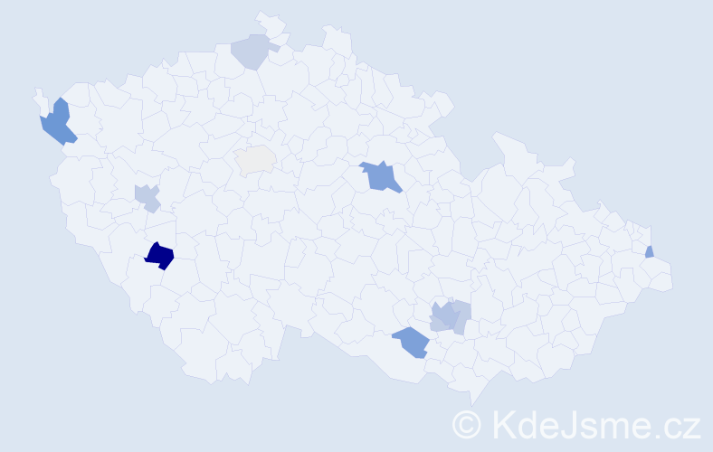 Příjmení: 'Mácalová', počet výskytů 21 v celé ČR
