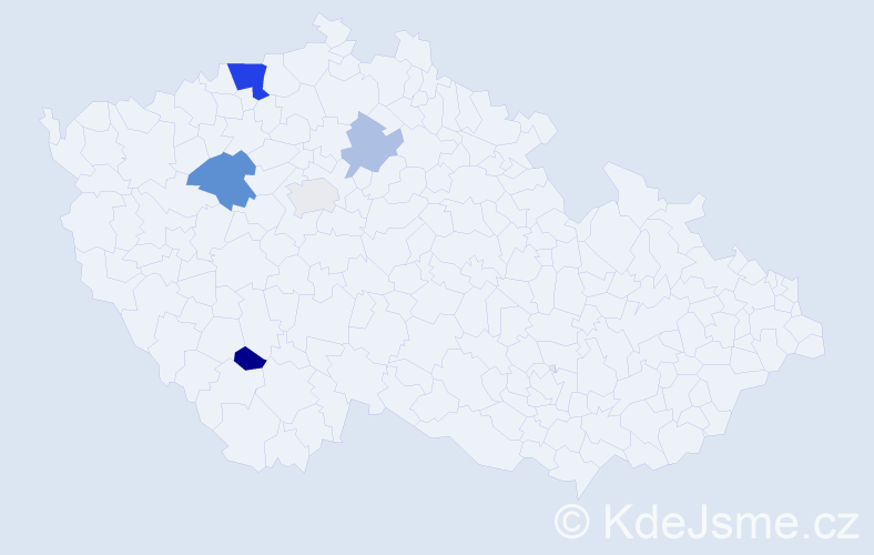 Příjmení: 'Zukriegelová', počet výskytů 10 v celé ČR