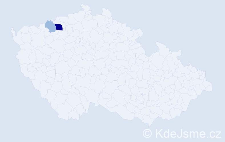 Příjmení: 'Berezňák', počet výskytů 5 v celé ČR