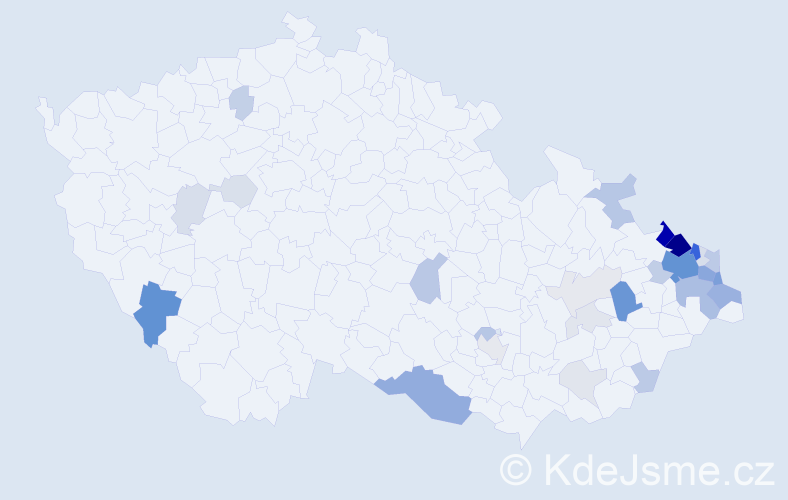 Příjmení: 'Musiolová', počet výskytů 116 v celé ČR