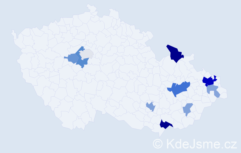 Příjmení: 'Najvárková', počet výskytů 28 v celé ČR