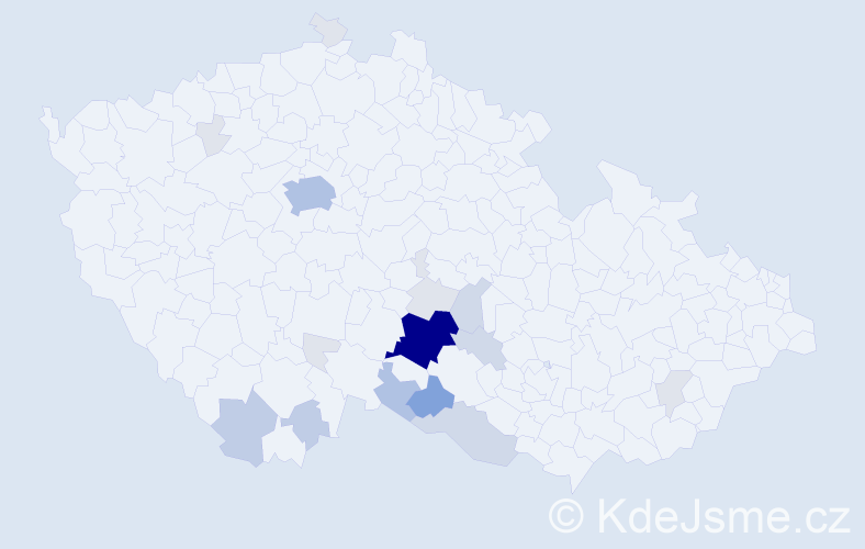Příjmení: 'Záškoda', počet výskytů 64 v celé ČR