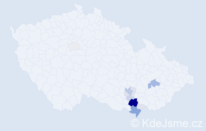 Příjmení: 'Ryzá', počet výskytů 43 v celé ČR
