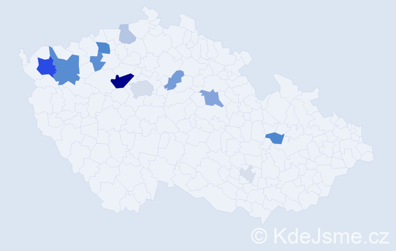 Příjmení: 'Maxant', počet výskytů 28 v celé ČR