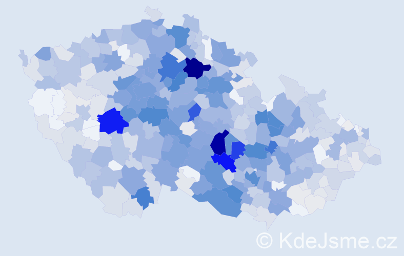 Příjmení: 'Havelka', počet výskytů 3559 v celé ČR