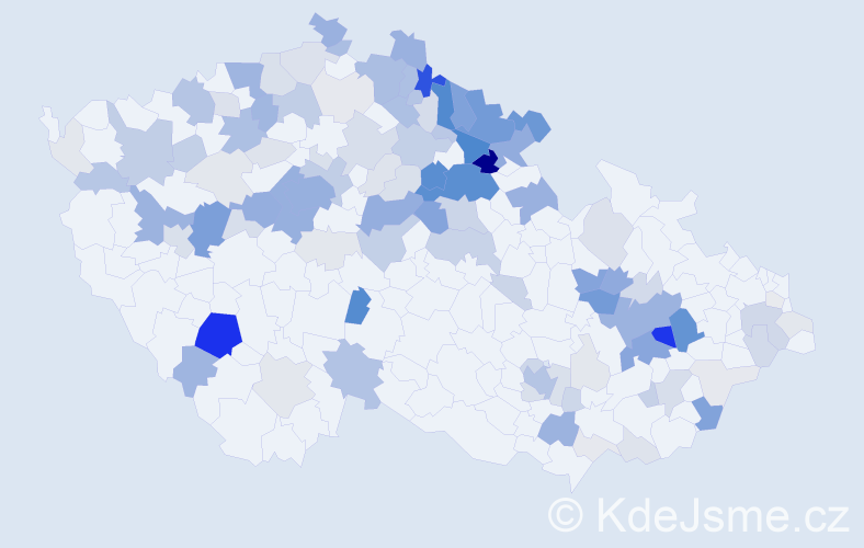 Příjmení: 'Pacáková', počet výskytů 477 v celé ČR