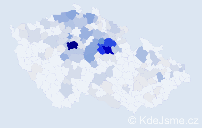 Příjmení: 'Vosáhlová', počet výskytů 548 v celé ČR