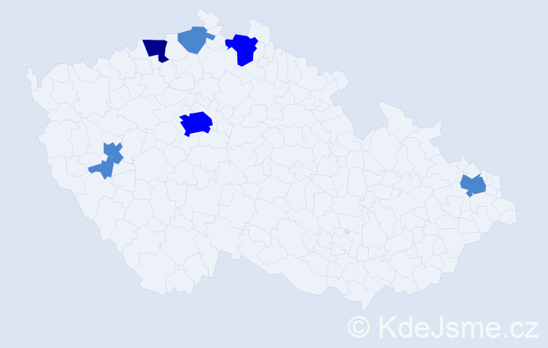 Příjmení: 'Frontzová', počet výskytů 11 v celé ČR