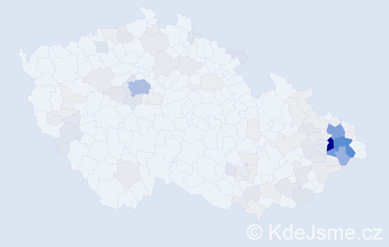 Příjmení: 'Kahánek', počet výskytů 377 v celé ČR