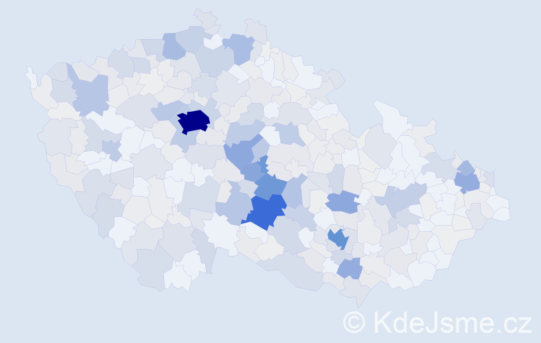 Příjmení: 'Prchalová', počet výskytů 1621 v celé ČR