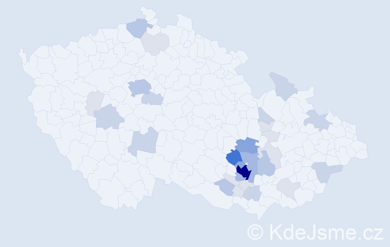 Příjmení: 'Plevač', počet výskytů 96 v celé ČR