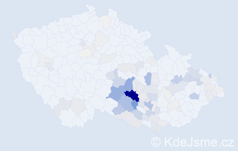 Příjmení: 'Drápelová', počet výskytů 396 v celé ČR