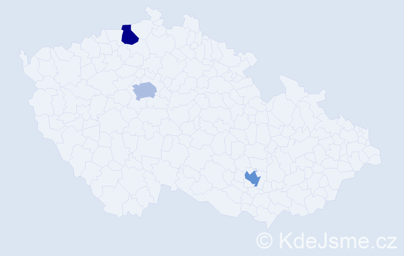 Příjmení: 'Onufrii', počet výskytů 3 v celé ČR