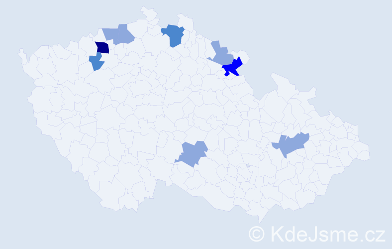 Příjmení: 'Štelzigová', počet výskytů 18 v celé ČR
