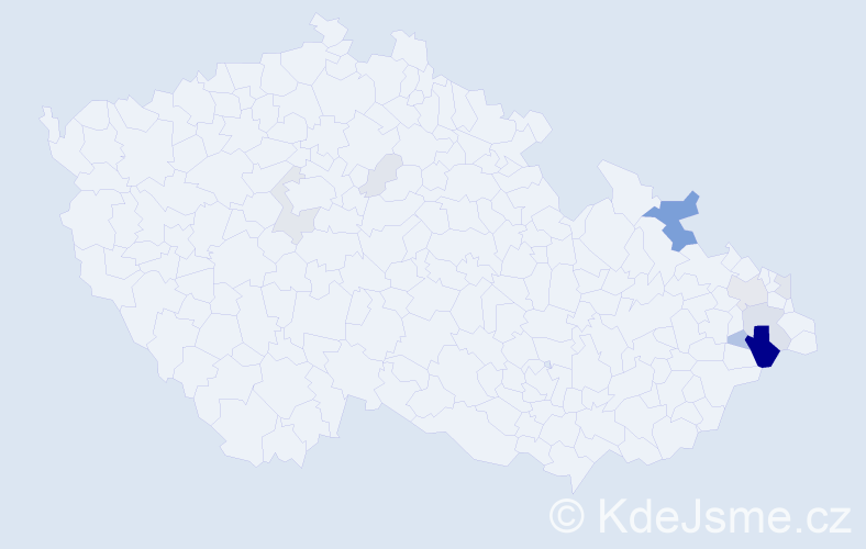 Příjmení: 'Plucnara', počet výskytů 43 v celé ČR