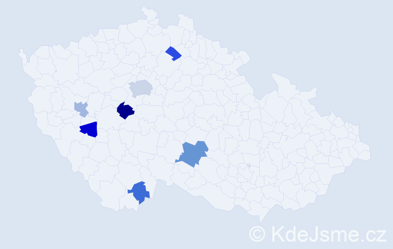 Příjmení: 'Batyala', počet výskytů 15 v celé ČR