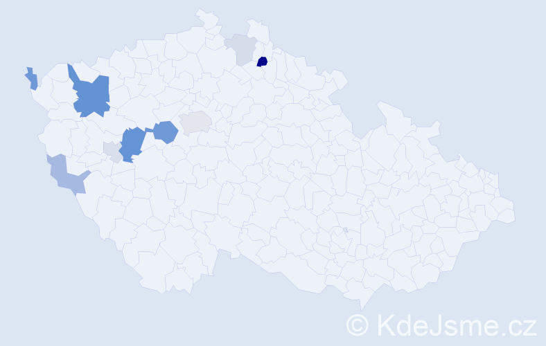 Příjmení: 'Perlinger', počet výskytů 20 v celé ČR